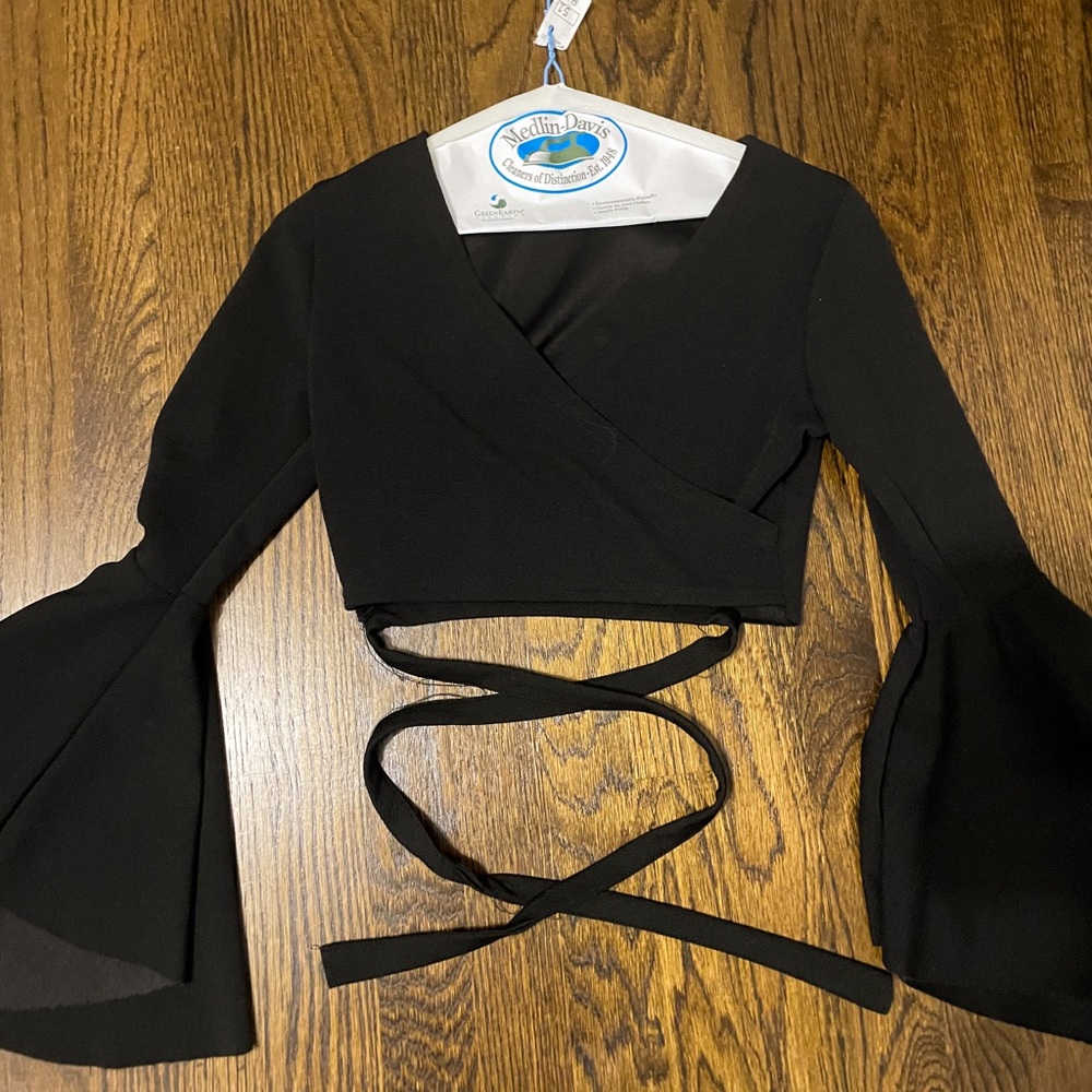 Women black Crop Top